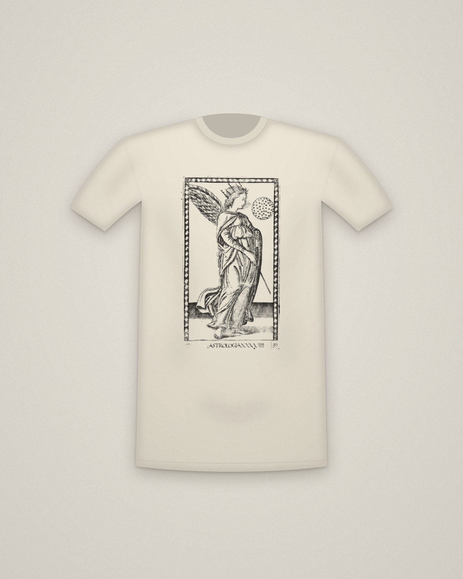 Astrology Tee in Natural, Astrology, from the Tarocchi: Liberal Arts printed in halftone