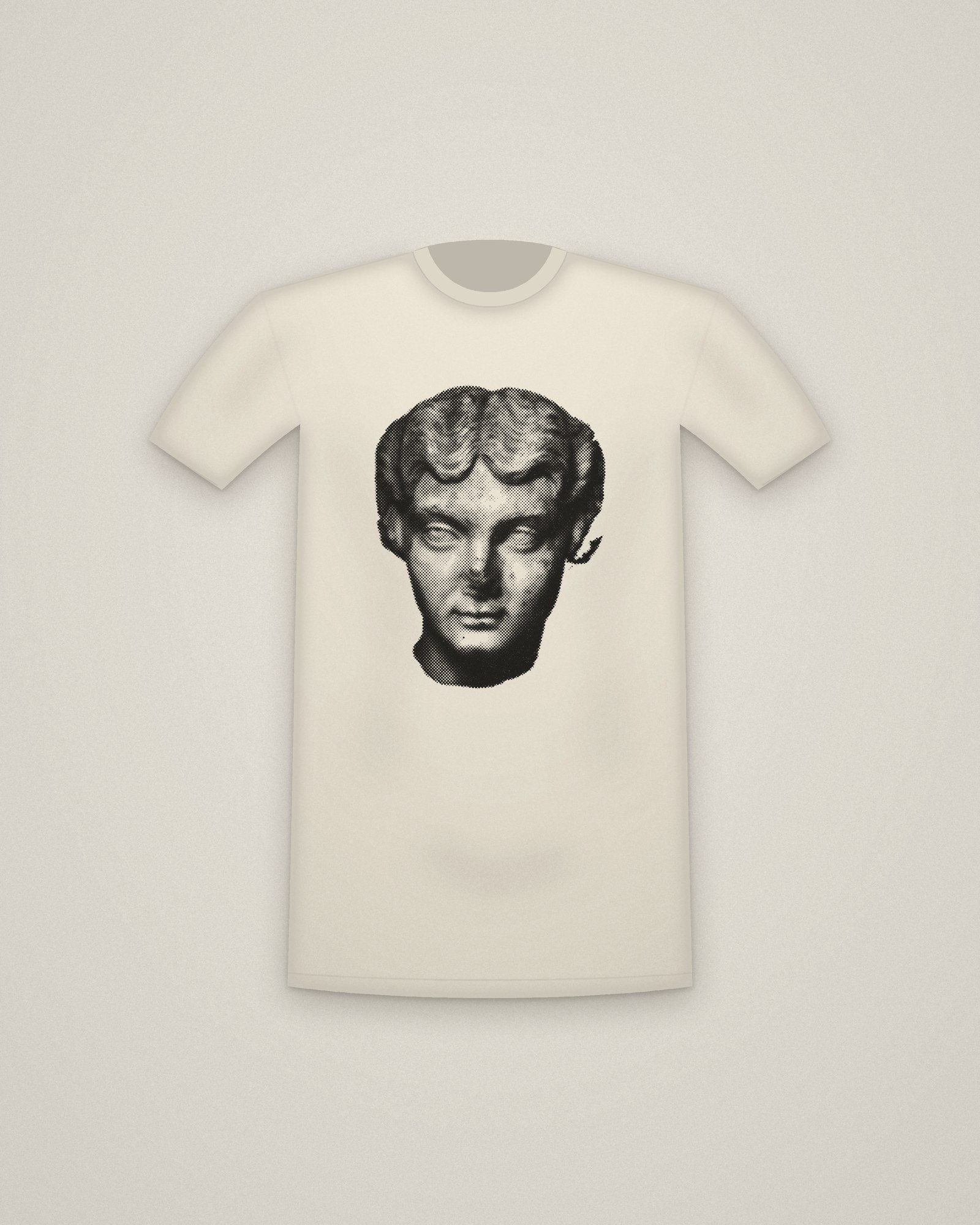 Faustina Tee in Natural, Portrait Head of a Woman, Probably the Empress Faustina Minor printed in halftone
