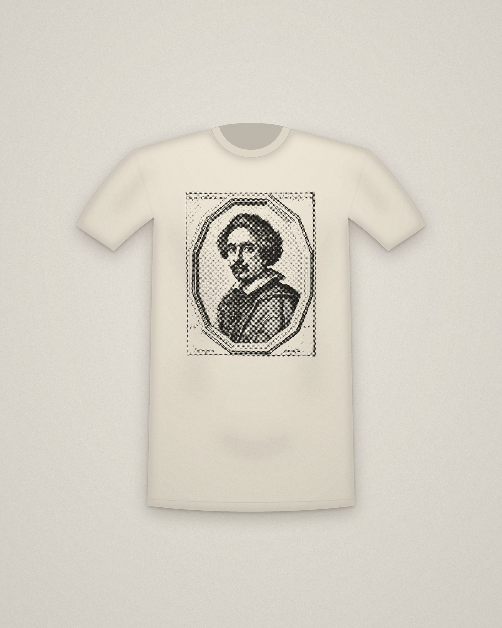 Leoni Tee in Natural, Self-Portrait printed in halftone