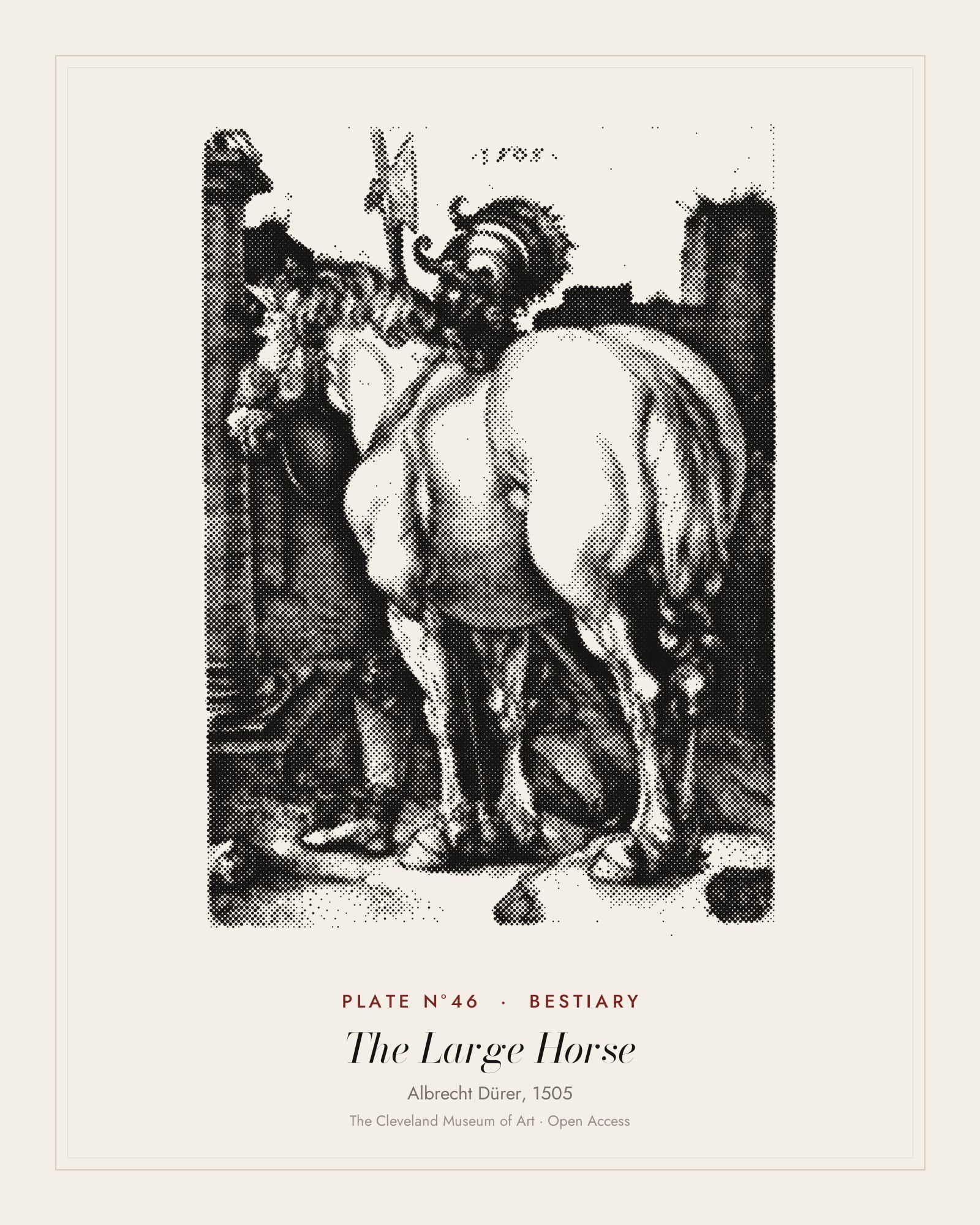 Plate N°46: The Large Horse, Albrecht Dürer, 1505