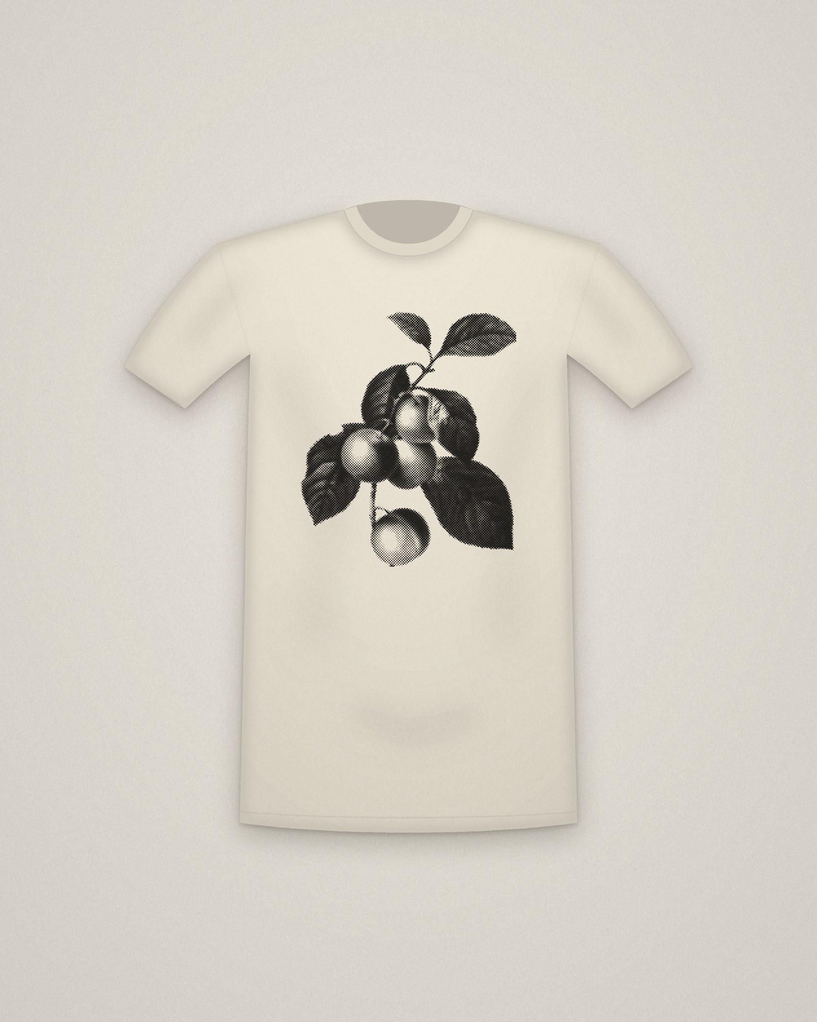 Reine Claude Tee in Natural, Reine Claude Plum printed in halftone